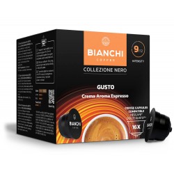 Bianchi Collezione Nero Gusto Crema Aroma кафе капсули 16 бр (Dolce Gusto® comp.)