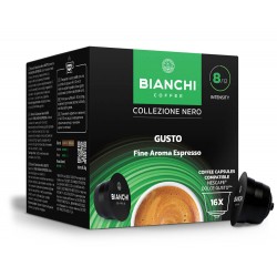 Bianchi Collezione Nero Gusto Fine Aroma кафе капсули 16 бр (Dolce Gusto® comp.)